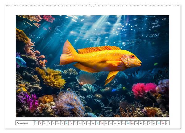 Produktbild: Exotische Fische (Wandkalender 2026 DIN A2 quer), CALVENDO Monatskalender