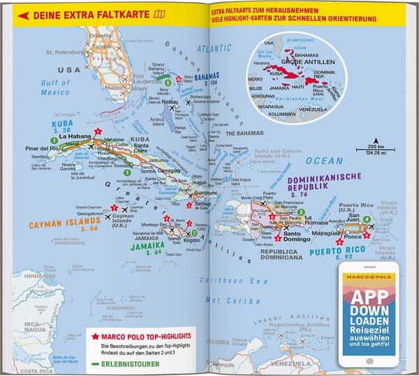 Produktbild: MARCO POLO Reisef&uuml;hrer Karibik, Gro&szlig;e Antillen, Dominikanische Republik, Puerto Rico, Kuba, Jamaika, Bahamas, Cayman Islands