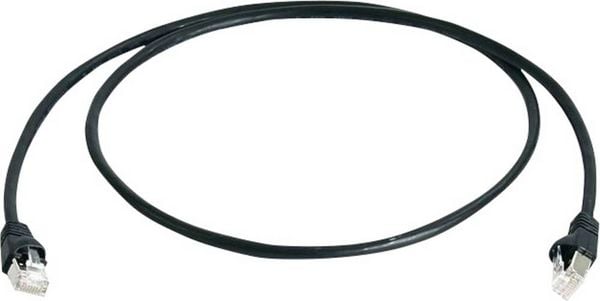 Produktbild: Teleg&auml;rtner 100009137 RJ45 Patchkabel CAT 6a S/FTP 50.00 m Schwarz Flammwidrig, Halogenfrei, UL-zertifiziert 1 St.