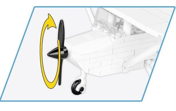 Produktbild: COBI 26620 - Cessna 172 Skyhawk-White, Ma&szlig;stab 1:48, Bausatz, 160 Klemmbausteine