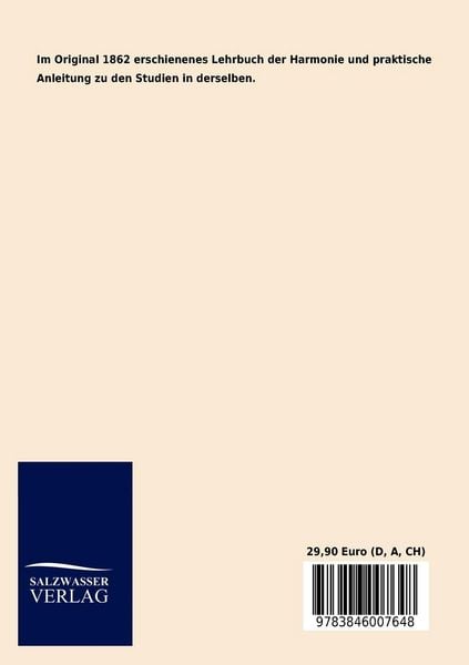 Produktbild: Lehrbuch der Harmonie