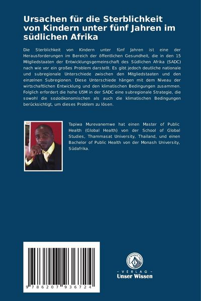 Produktbild: Ursachen f&uuml;r die Sterblichkeit von Kindern unter f&uuml;nf Jahren im s&uuml;dlichen Afrika