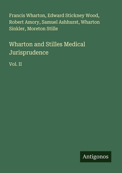 Produktbild: Wharton and Stilles Medical Jurisprudence