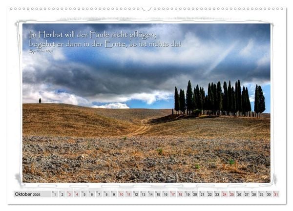 Produktbild: Biblische Spr&uuml;che und Verse (Wandkalender 2026 DIN A2 quer), CALVENDO Monatskalender