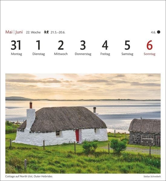 Produktbild: Schottland Sehnsuchtskalender 2027 - Wochenkalender mit 53 Postkarten