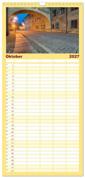 Produktbild: Familienplaner 2027 - Merseburg - Meine Domstadt an der Saale mit 5 Spalten (Wandkalender, 21 x 45 cm) CALVENDO