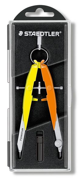 Produktbild: STAEDTLER Mars comfort 556, Pr&auml;zisions-Geometriezirkel, Zirkel, neon gelb/orange 556 00-N3