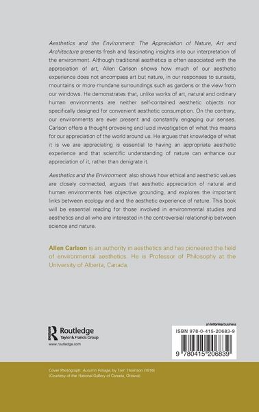 Produktbild: Aesthetics and the Environment