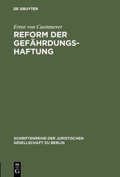 Produktbild: Reform der Gef&auml;hrdungshaftung