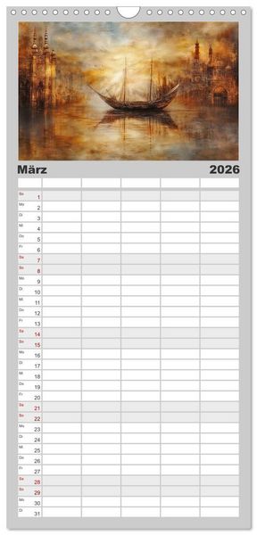 Produktbild: Familienplaner 2026 - Visionen aus 1001 Nacht mit 5 Spalten (Wandkalender, 21 x 45 cm) CALVENDO