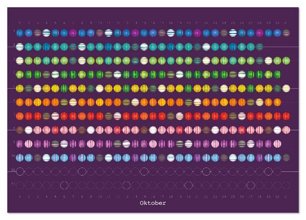 Produktbild: Perlenkalender (Wandkalender 2026 DIN A4 quer), CALVENDO Monatskalender
