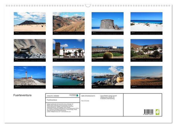Produktbild: Fuerteventura (Wandkalender 2027 DIN A2 quer), CALVENDO Monatskalender