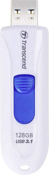 Produktbild: Transcend JetFlash&reg; 790 USB-Stick 128 GB Wei&szlig;, Blau TS128GJF790W USB 3.2 Gen 2 (USB 3.1)