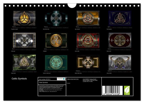 Produktbild: Celtic Symbols (Wall Calendar 2026 DIN A4 landscape), CALVENDO 12 Month Wall Calendar