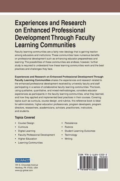 Produktbild: Experiences and Research on Enhanced Professional Development Through Faculty Learning Communities
