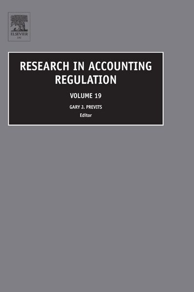 Produktbild: Research in Accounting Regulation