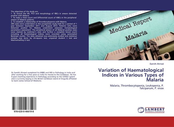 Produktbild: Variation of Haematological Indices in Various Types of Malaria