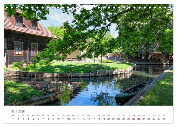 Produktbild: Spreewald - Ein Naturparadies (Wandkalender 2026 DIN A4 quer), CALVENDO Monatskalender
