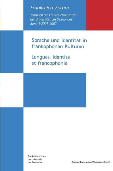 Produktbild: Sprache und Identit&auml;t in frankophonen Kulturen / Langues, identit&eacute; et francophonie