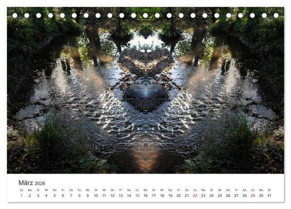 Produktbild: Spiegelwelten - Natur anders sehen (Tischkalender 2026 DIN A5 quer), CALVENDO Monatskalender