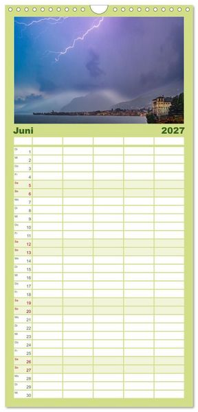 Produktbild: Familienplaner 2027 - Traumziele am Comer See mit 5 Spalten (Wandkalender, 21 x 45 cm) CALVENDO