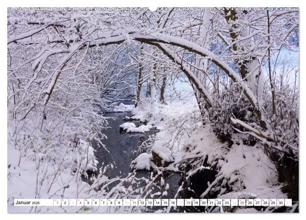 Produktbild: B&auml;che, Fl&uuml;sse, Seen - Wasser in der Eifel (hochwertiger Premium Wandkalender 2026 DIN A2 quer), Kunstdruck in Hochglanz