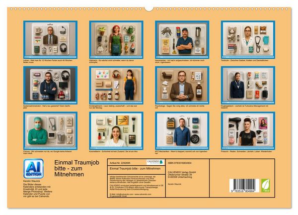 Produktbild: Einmal Traumjob bitte - zum Mitnehmen (hochwertiger Premium Wandkalender 2027 DIN A2 quer), Kunstdruck in Hochglanz