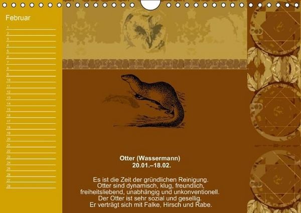 Produktbild: Indianisches Horoskop / Geburtstagskalender (Wandkalender immerw&auml;hrend DIN A4 quer)