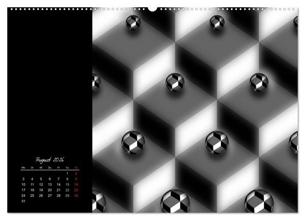 Produktbild: Schwarz trifft Wei&szlig; (Wandkalender 2026 DIN A2 quer), CALVENDO Monatskalender