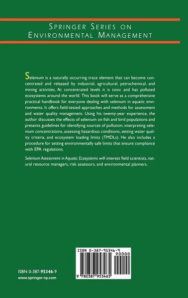 Produktbild: Selenium Assessment in Aquatic Ecosystems