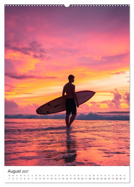 Produktbild: Karibik Surfer (Wandkalender 2027 DIN A2 hoch), CALVENDO Monatskalender