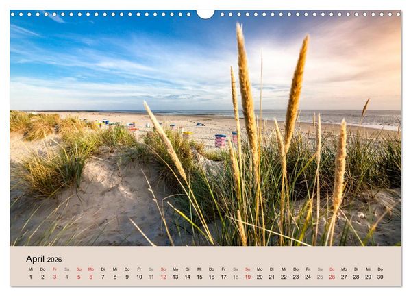 Produktbild: Nordseeinsel Borkum - Inselrausch im Hochseeklima (Wandkalender 2026 DIN A3 quer), CALVENDO Monatskalender
