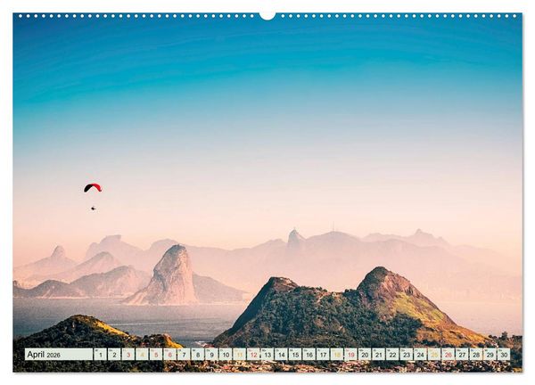 Produktbild: Paragliding - Mut zum Abenteuer (hochwertiger Premium Wandkalender 2026 DIN A2 quer), Kunstdruck in Hochglanz