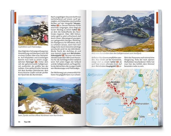 Produktbild: KOMPASS Wanderf&uuml;hrer Lofoten, Vester&aring;len und Senja, 70 Touren mit Extra-Tourenkarte