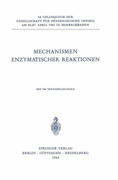 Produktbild: Mechanismen Enzymatischer Reaktionen