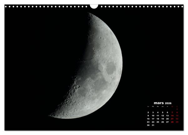 Produktbild: Phases de la lune (Calendrier mural 2026 DIN A3 vertical), CALVENDO calendrier mensuel