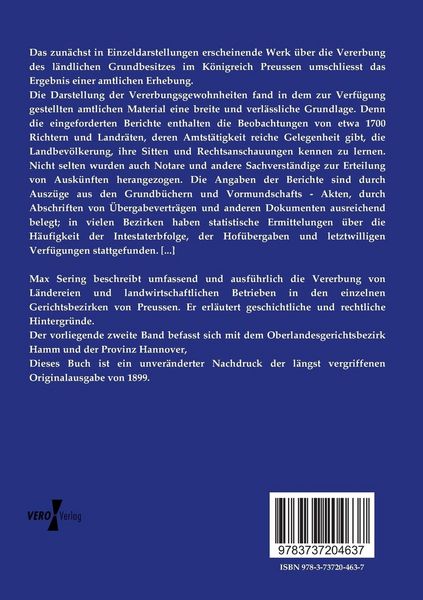 Produktbild: Die Vererbung des l&auml;ndlichen Grundbesitzes im K&ouml;nigreich Preussen