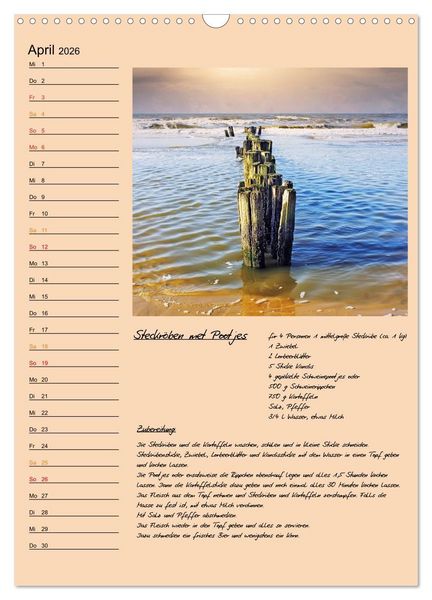 Produktbild: Ostfriesland - Appetit auf mehr (Wandkalender 2026 DIN A3 hoch), CALVENDO Monatskalender