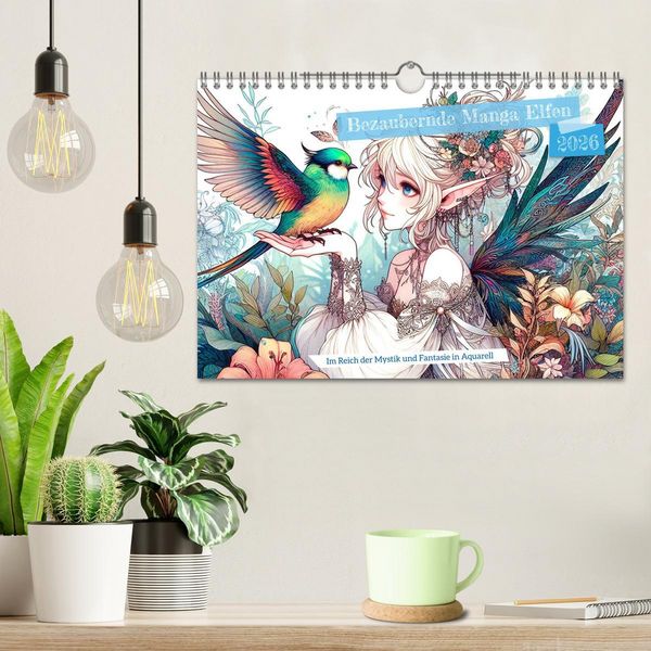 Produktbild: Bezaubernde Manga Elfen (Wandkalender 2026 DIN A4 quer), CALVENDO Monatskalender