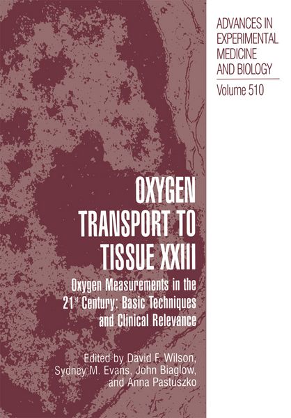 Produktbild: Oxygen Transport To Tissue XXIII