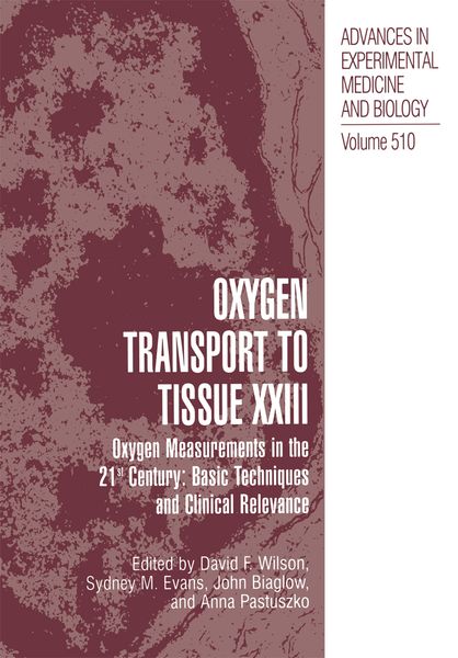 Produktbild: Oxygen Transport To Tissue XXIII