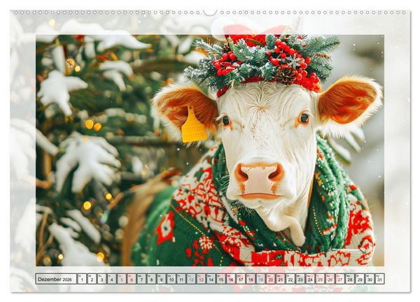 Produktbild: Haute Kuh-ture f&uuml;r das Rind von Welt! Modische K&uuml;he voll im Trend (hochwertiger Premium Wandkalender 2026 DIN A2 quer), Kunstdruck in Hochglanz
