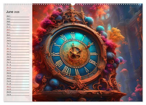 Produktbild: The abstract world of timepiece (Wall Calendar 2026 DIN A2 landscape), CALVENDO 12 Month Wall Calendar