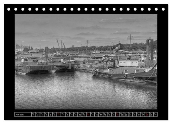 Produktbild: Hamburg Kuntergrau (Tischkalender 2026 DIN A5 quer), CALVENDO Monatskalender