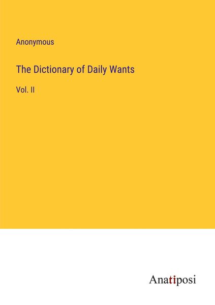Produktbild: The Dictionary of Daily Wants