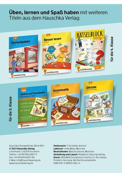 Produktbild: Mathe und Deutsch 4. Klasse &Uuml;bungsblock
