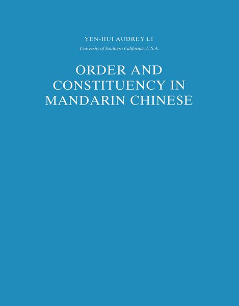 Produktbild: Order and Constituency in Mandarin Chinese