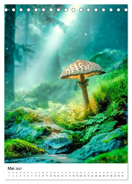 Produktbild: Pilzzeit - Leben auf dem Waldboden (Tischkalender 2027 DIN A5 hoch), CALVENDO Monatskalender