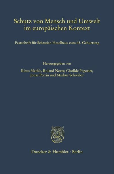 Produktbild: Schutz von Mensch und Umwelt im europ&auml;ischen Kontext