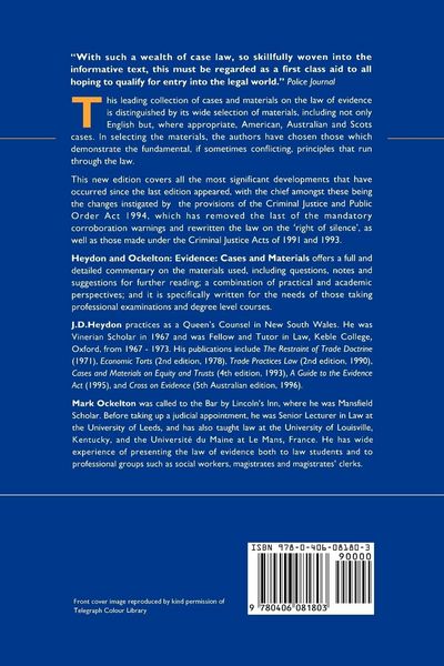 Produktbild: Evidence Cases & Materials